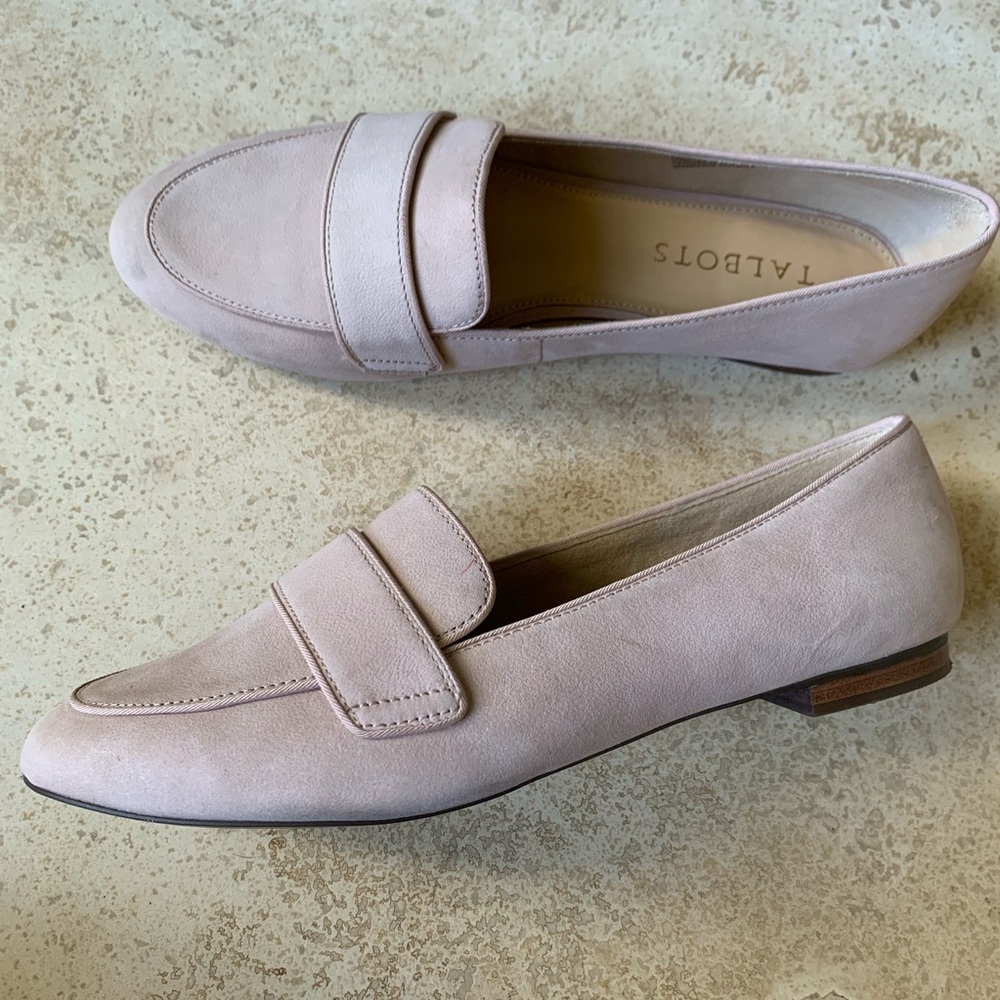 Talbots pale blush pink loafers